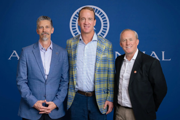 Aegis event photograph featuring Peyton Manning